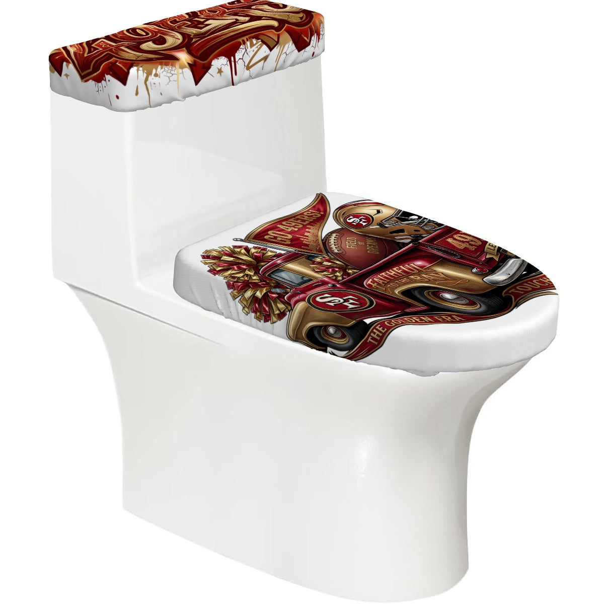 Toilet Seat Lid and Tank Cover Set 68 1